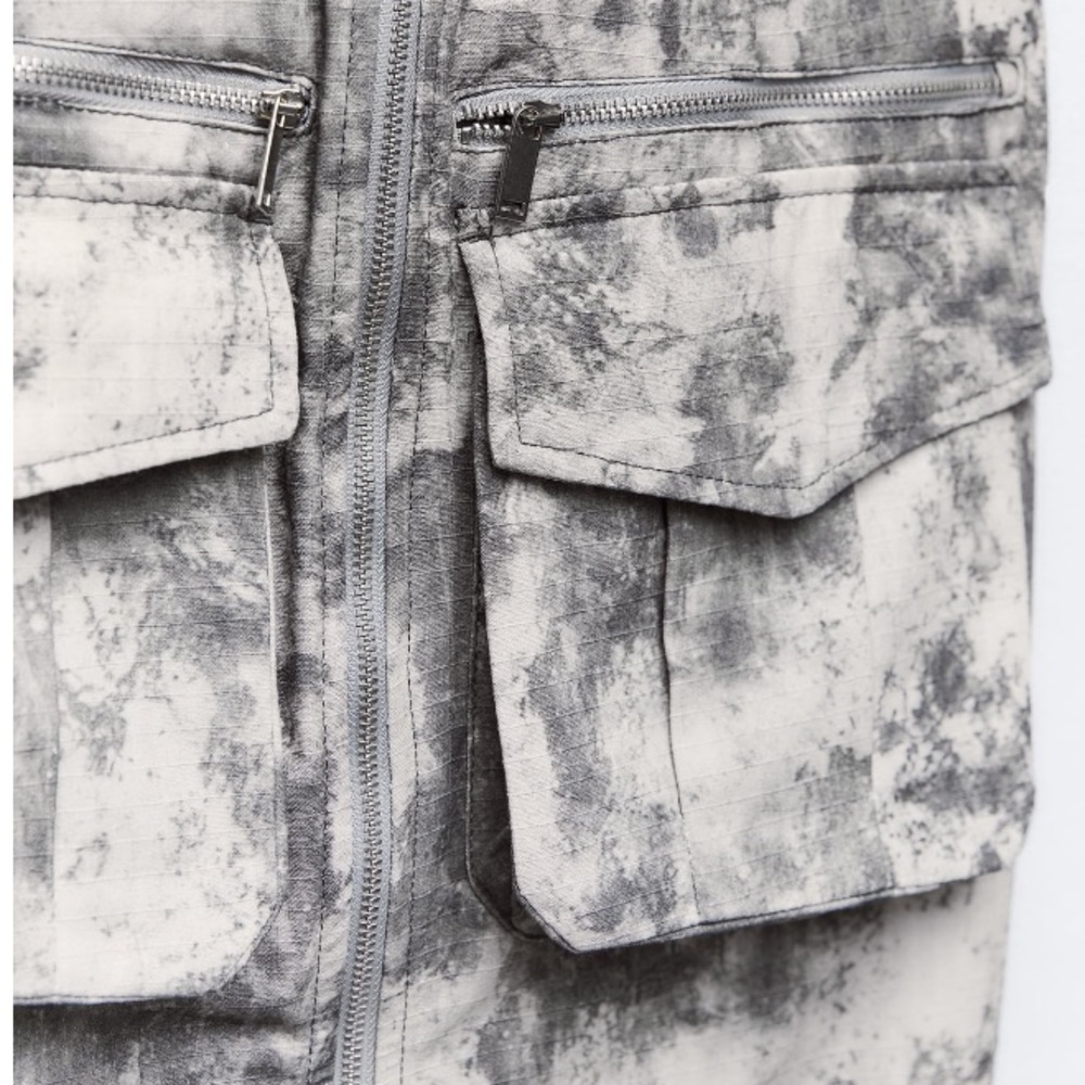 NEW! Zara Printed Cargo Dress with pockets - Picture 10 of 15